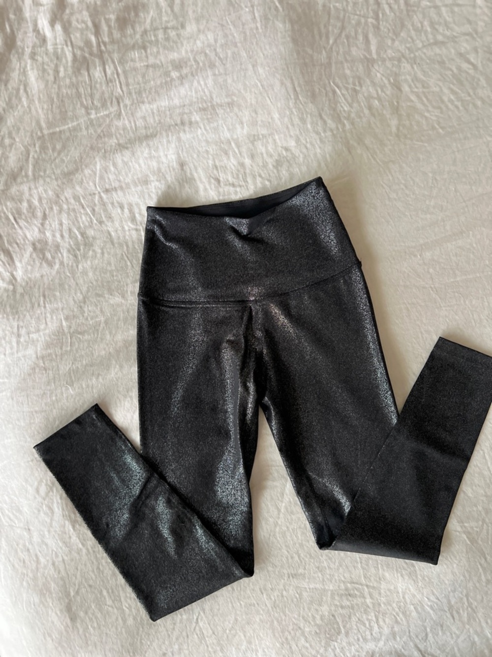 Beyond Yoga Black Sparkle Metallic Leggings